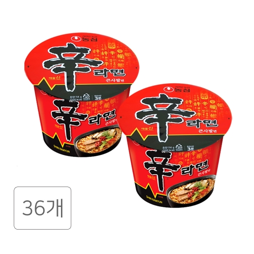 농심 신라면 큰사발 114g (36개)