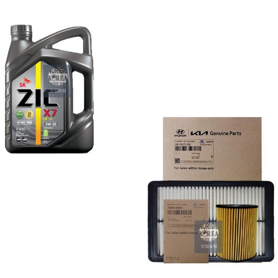 SK엔무브 지크 X7 LS 5W30 6L + 순정필터 현대 더 뉴 싼타페TM 디젤_이미지