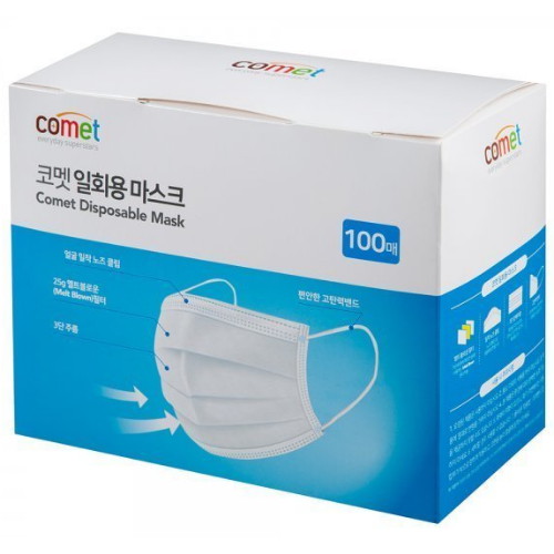쿠팡 코멧 일회용 마스크 화이트 대형