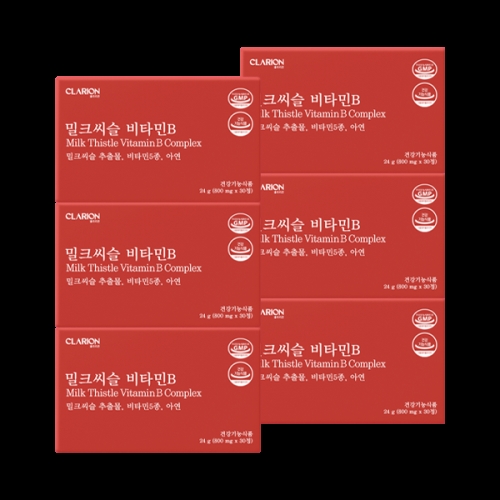 우리바이오 클라리온 밀크씨슬 비타민B 30정 (6개)_이미지