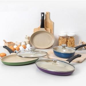 IH 인덕션 겸용 타원 그릴팬 고기 생선 구이 프라이팬 뚜껑포함