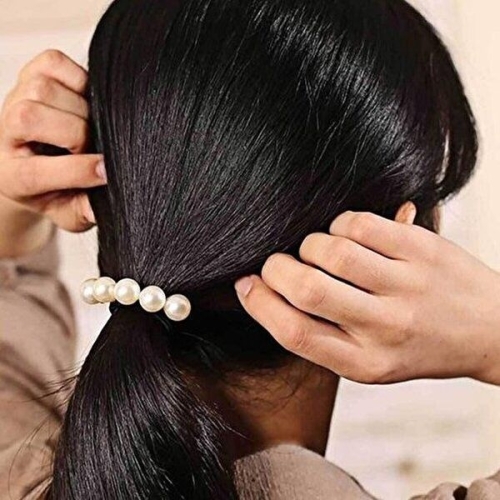 셀러허브 JHQS8761_4B헤어악세사리 머리고무줄 진주머리끈