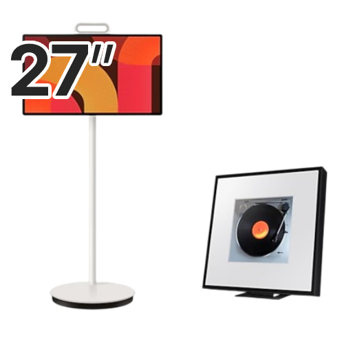 삼성전자 더 무빙스타일 KU27LSFM7AXXKR + 뮤직 프레임 HW-LS60D (이동형 스탠드+스피커)_이미지