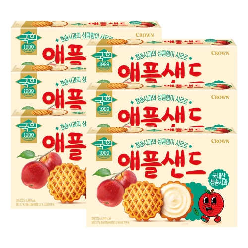 크라운제과 애플샌드 272g (6개)_이미지