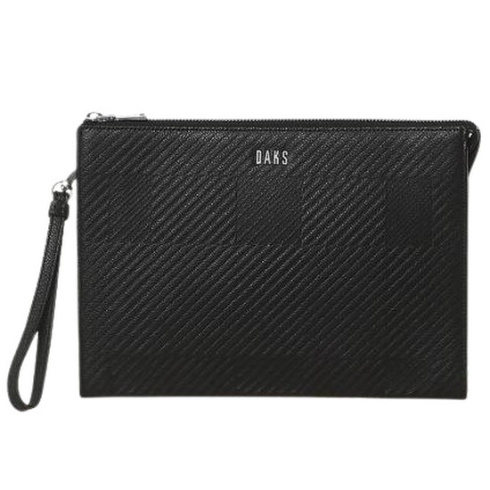 닥스 하우스 체크 소가죽 클러치 DBBA4E306BK