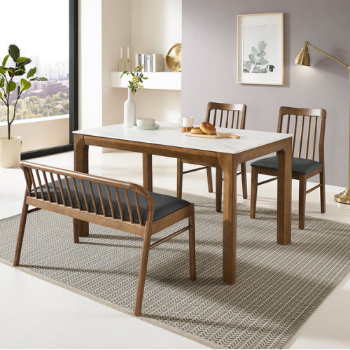 로드퍼니처 아몬 세라믹 식탁 1300 (의자2개+벤치1개)_이미지