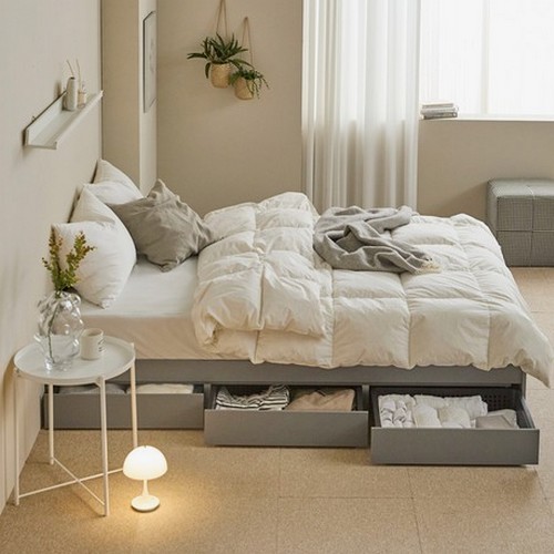 트리플 로아 무헤드 서랍침대 Q (매트별도)_이미지