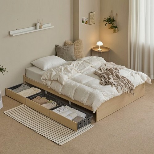 트리플 로아 무헤드 서랍침대 Q (매트별도)_이미지