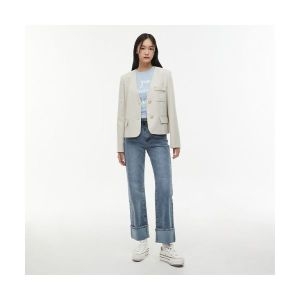 LAP 일자핏 밑단 롤업 데님 팬츠 AQ7DP164