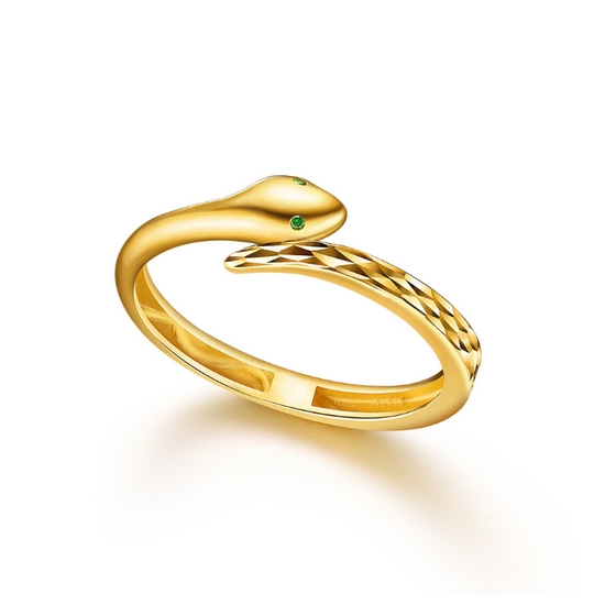 수앤진골드 스네이크 쉐입 슬림 반지 3.75g_이미지