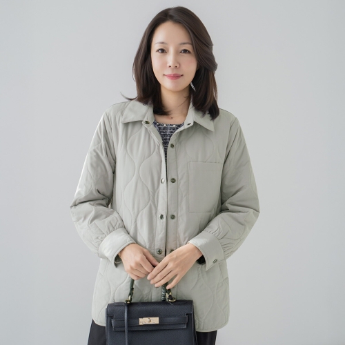 마담4060 엄마옷 라운드도트패딩 여성 데일리 점퍼-RJP2601008