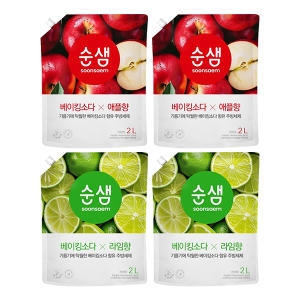 베이킹소다 X 애플향 2L 2개 + 라임향 2L 2개