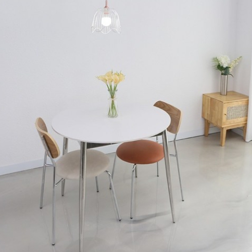 데이 세라믹 원형 스텐 식탁 850