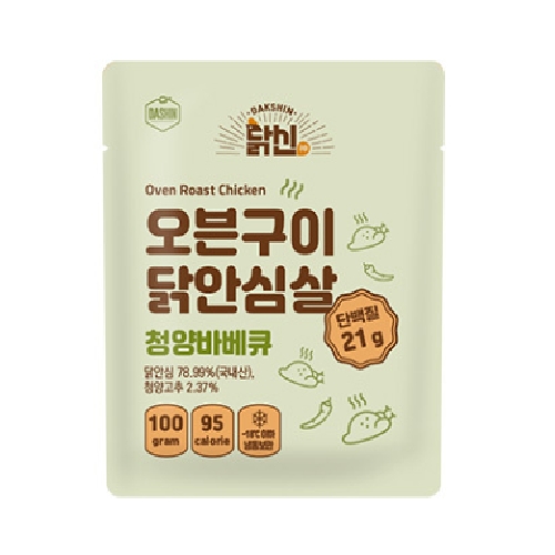 퍼니엠 다신샵 닭신 오븐구이 닭안심살 청양바베큐 100g (5개)_이미지