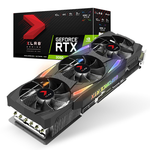 PNY XLR8 지포스 RTX 3080 UPRISING EPIC-X RGB D6X 10GB Triple 제이씨현