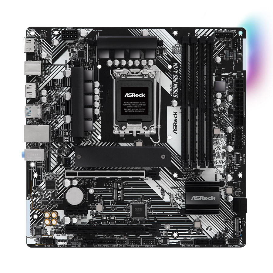 ASRock B760M Pro-A/D4 + WiFi7 모듈 패키지 디앤디컴_이미지