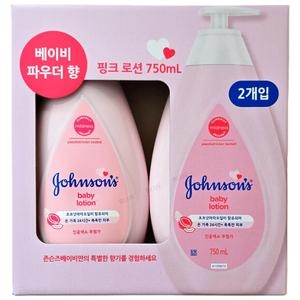 존슨즈베이비 핑크 로션 펌프형 750ml (2개)_이미지