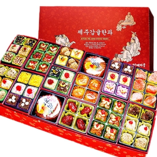 열매마을 제주 감귤한과 고급 3단 선물세트 (1개)_이미지