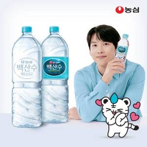 농심 백산수 무라벨 2L + 유라벨 2L (12개)_이미지