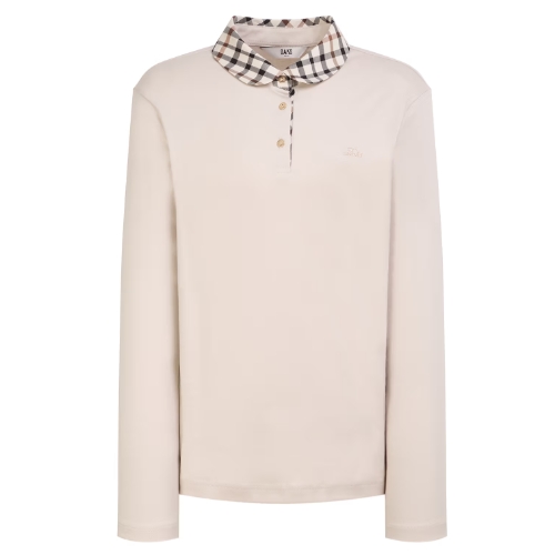 닥스골프 로고자수 면 긴팔폴로티셔츠 WNTS5A001I2_이미지