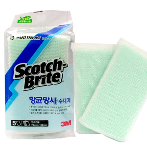 3M 스카치브라이트 항균 망사수세미 (5개)