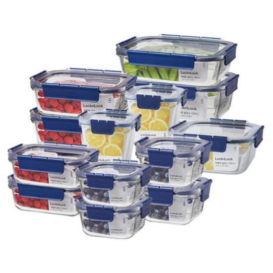 락앤락 ㅤ탑클라스 유리 밀폐용기 13개 풀세트_이미지