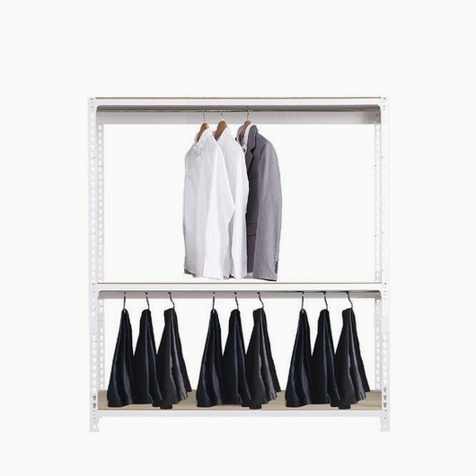 스피드랙 드레스룸 시스템 철제 행거봉2개 3단 행거 1200x400 (135cm(높이))_이미지
