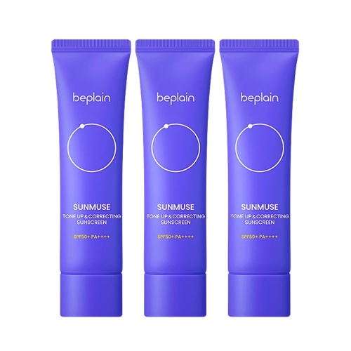 비플레인 선뮤즈 톤업 앤 코렉팅 선크림 50ml (3개)_이미지