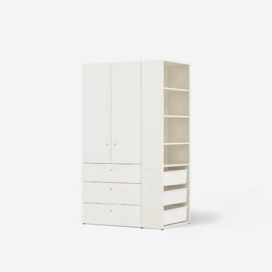 샘키즈 서랍형+엔드 선반박스형 키큰 옷장세트 1200