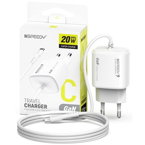 �������ڸ��� SPEEDY PD PPS 20W CŸ�� ��ü�� GaN ������ SPE-PD20WCA