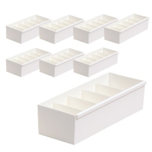 이즈리빙 플라스틱 연결형 속옷 정리함 넓은형 8개 아이보리