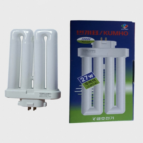 금호전기 번개표 FML 참루크바 형광등 주백색 27W (1개)_이미지