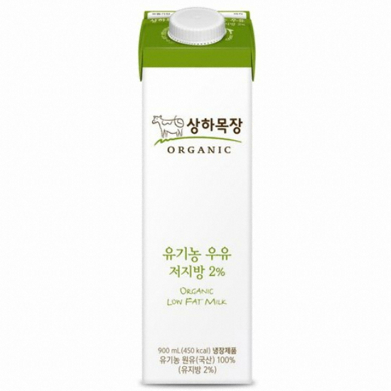 매일유업 상하목장 유기농 저지방 2% 우유 900ml (1개)_이미지