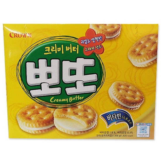 크라운제과 뽀또 크리미 버터 16개입 368g (1개)_이미지