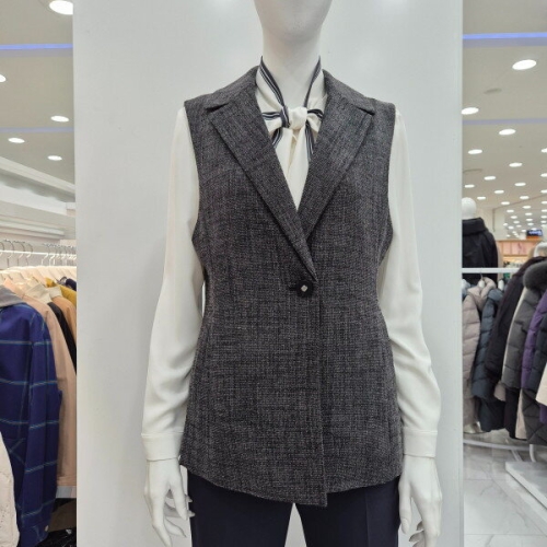 원버튼 블랙 베스트/RBV241010_OD