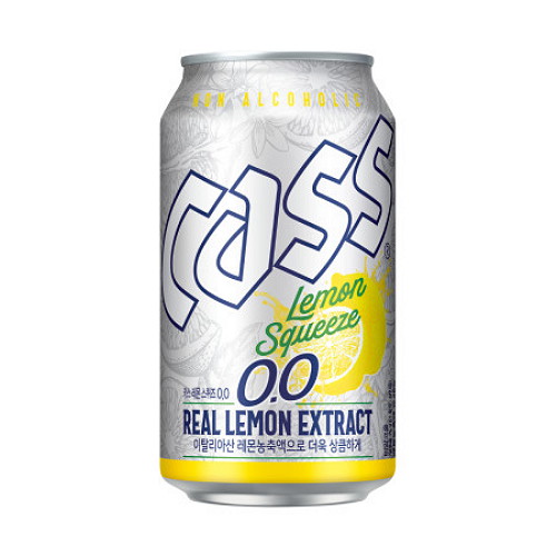 오비맥주 카스 0.0 레몬 스퀴즈 355ml (12개)