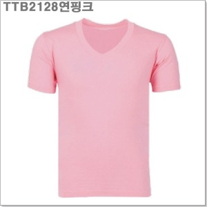 TTB2128백색/메란지/검정  남녀공용 30수브이넥반팔티셔츠__반팔티셔츠/브이넥티셔츠