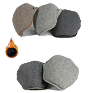 Rly 헌팅캡 기모 겨울 남성 헤링본 중년 방한 모자 29553918