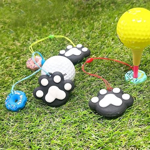 턴트골프 행운찜 발바닥 도넛링 골프티걸이 (2개)_이미지