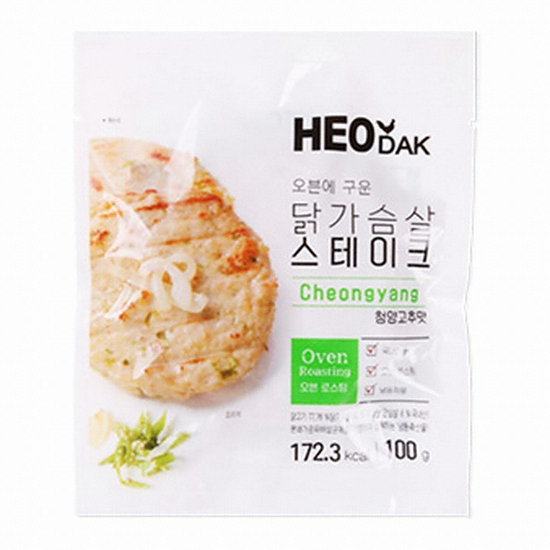 허닭 닭가슴살 스테이크 청양고추맛 100g (50개)