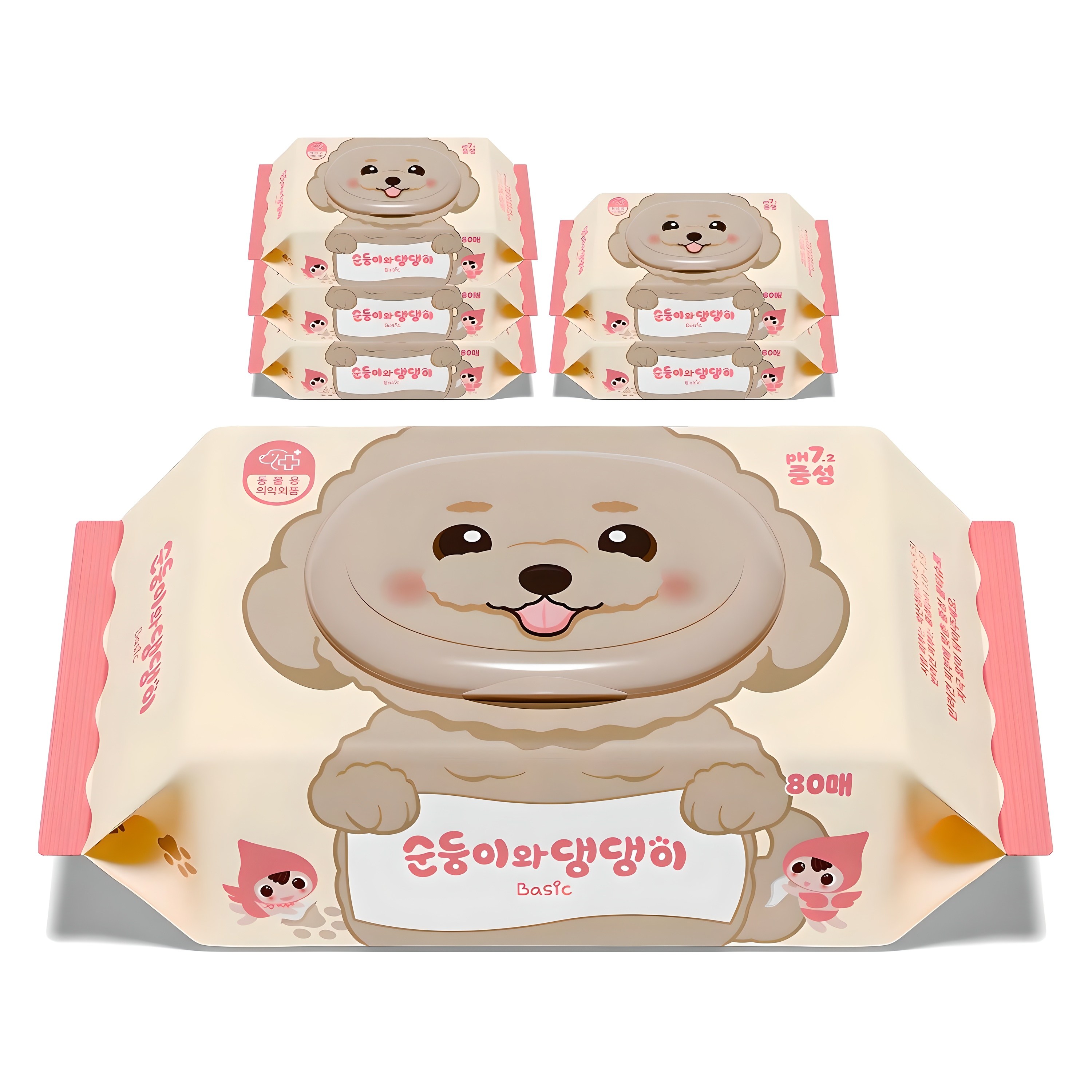 순둥이 순둥이와 댕댕이 베이직 캡형 80매 (6개)_이미지