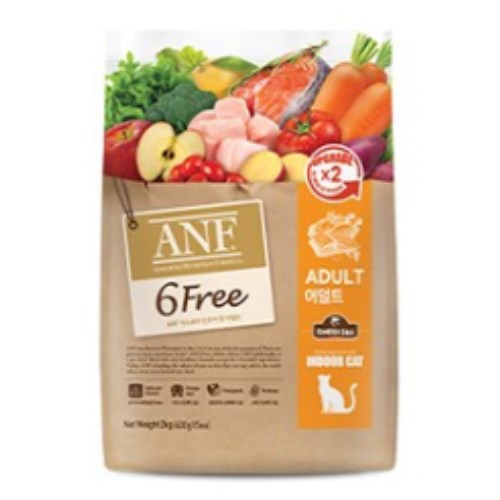 우리와 ANF 캣 식스프리 인도어 어덜트 6kg (1개)