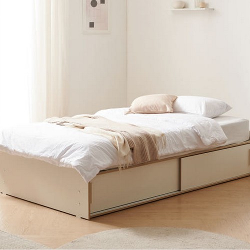 쑥쑥 무헤드 슬라이딩 수납 침대 SS