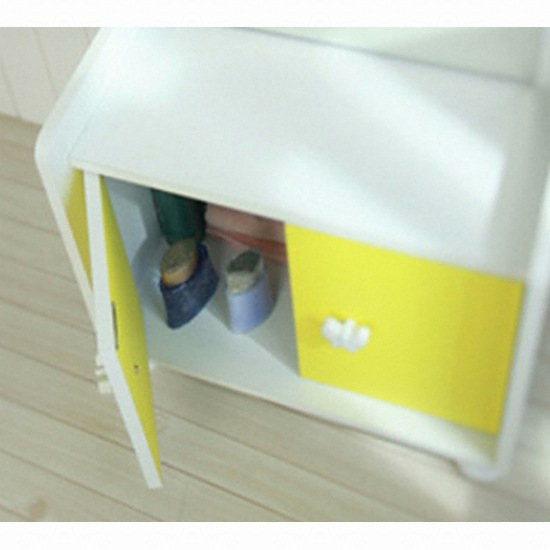 미르가구 라운딩 수납형 좌식화장대 (48cm)_이미지