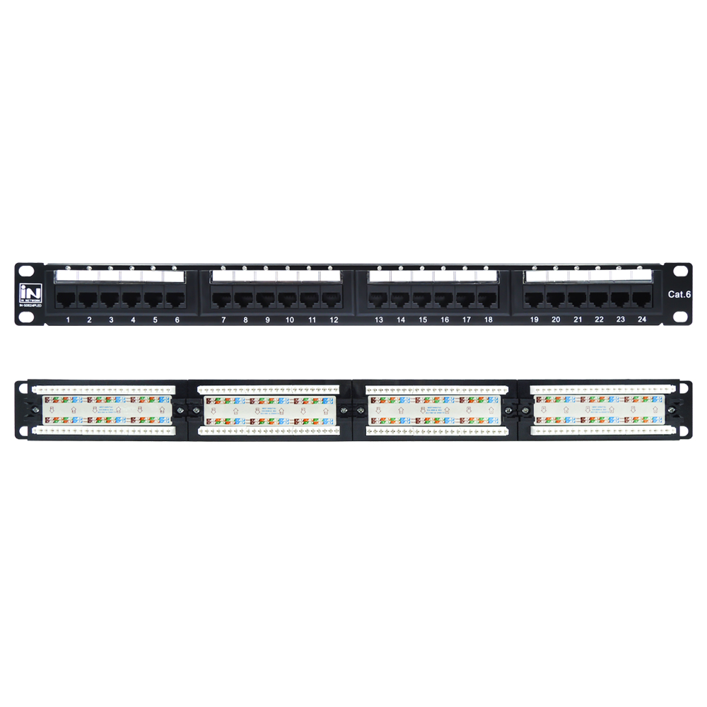 인네트워크 IN-50624PLED CAT.6 UTP 24포트 LED 패치판넬_이미지