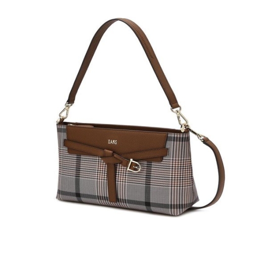 닥스 빅 모던 체크 벨트장식 숄더 겸 크로스백_DCBA4F675W2_이미지