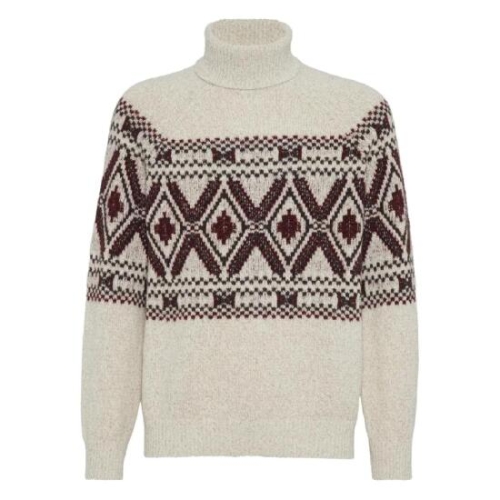 브루넬로쿠치넬리 자카드 터틀 넥 스웨터 MRI505403CPW29_이미지