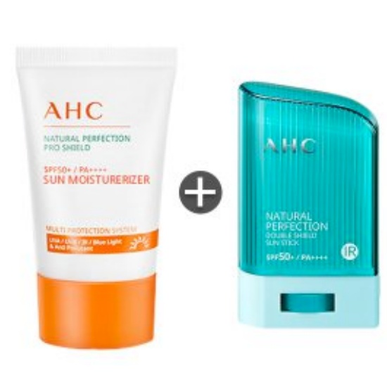 AHC 내추럴 퍼펙션 프로쉴드 선모이스처라이저+선스틱 2종 세트B