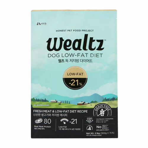 우리와 웰츠 독 저지방 다이어트 2.1kg (1개)
