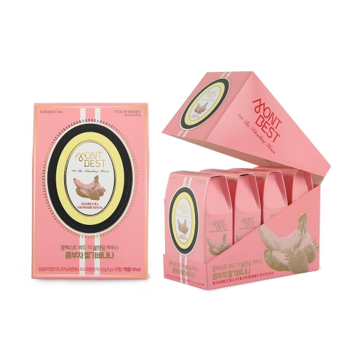 몽베스트 위드 더 블랜딩 하우스 콤부차 딸기바나나 40개입